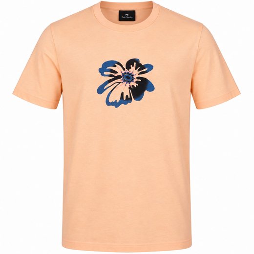 Organic Cotton Flower Print T-Shirt-new-Fifth Avenue Menswear
