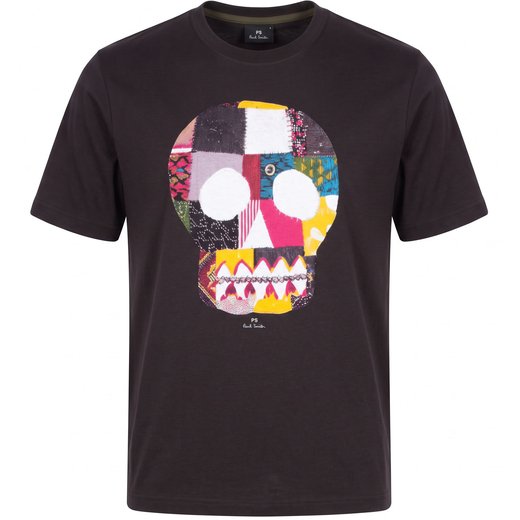 Organic Cotton Fabric Skull Print T-Shirt-new-Fifth Avenue Menswear