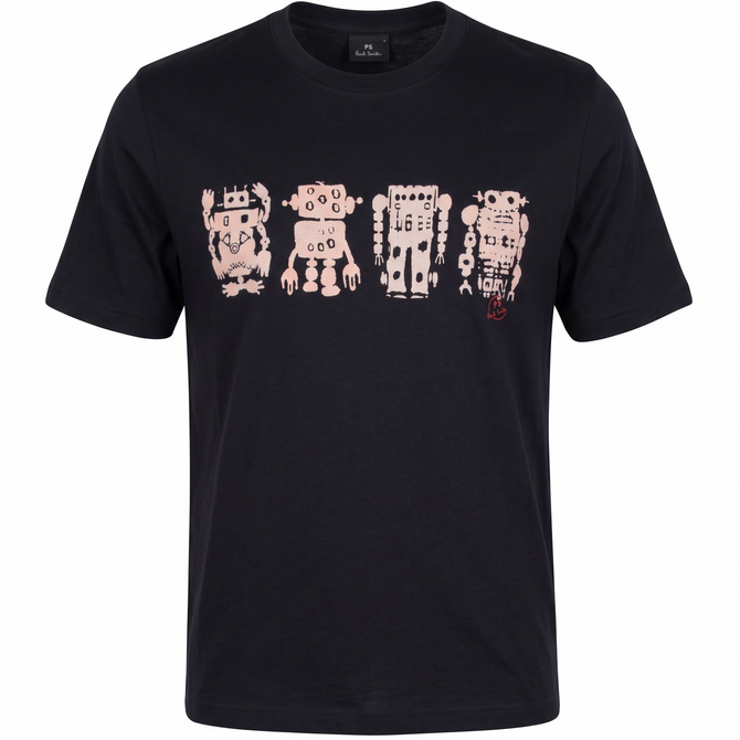 Organic Cotton Alien Robots Print T-Shirt