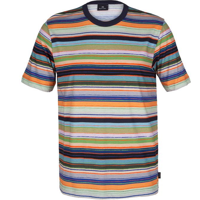 Colourful Multi Stripe Organic Cotton T-Shirt
