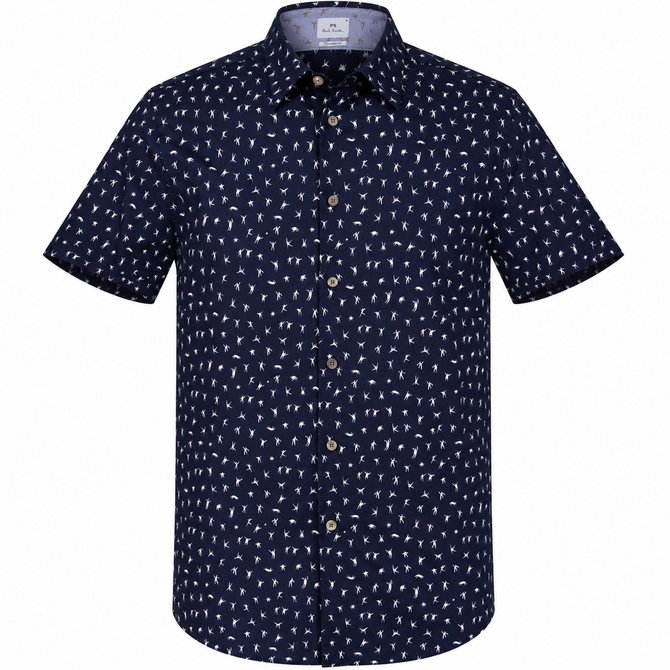 Tailored Fit Volleyball Print Short Sleeve Shirt