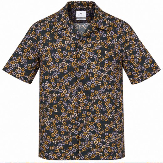 Casual Fit Small Floral Print Short Sleeve Shirt-new-Fifth Avenue Menswear