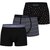 3 Pack Stripes, Spots & Plain Boxer Trunks