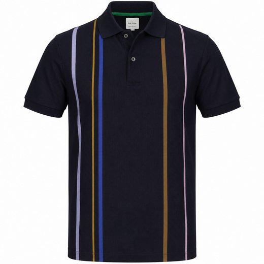 Spilt Stripe Luxury Cotton Polo-new-Fifth Avenue Menswear