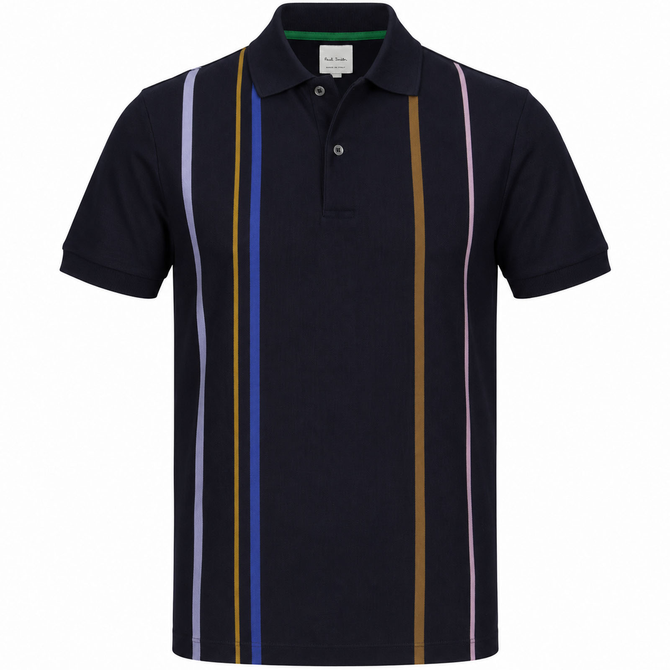Spilt Stripe Luxury Cotton Polo
