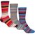 3 Pack Multi Stripes Cotton Socks