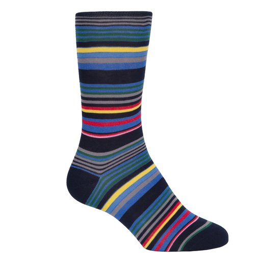 Niam Stripe Cotton Socks-new-Fifth Avenue Menswear
