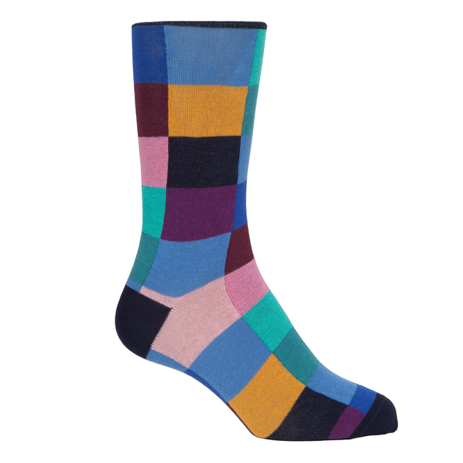 Norwich Check Pattern Cotton Socks