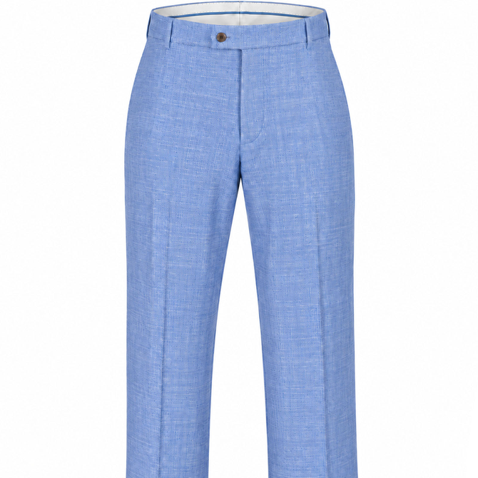 Light Blue Idris Fleck Stretch Dress Trousers