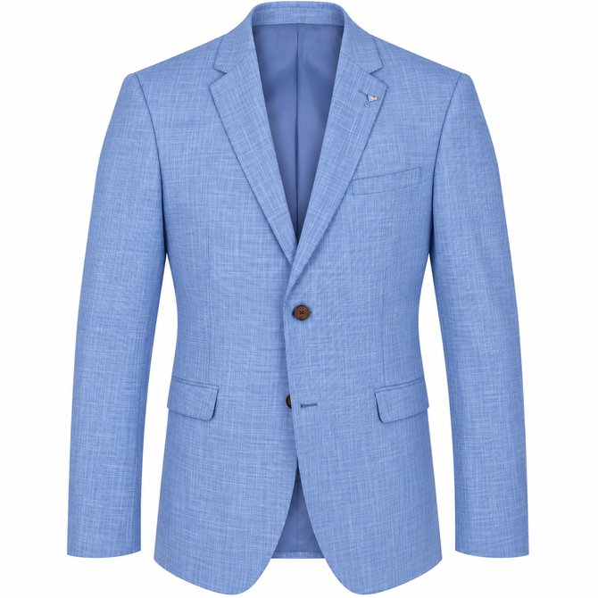 Light Blue Cyril Fleck Stretch Dress Jacket