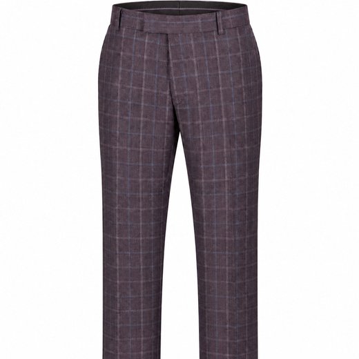 Caper Windowpane Check Wool Dress Trouser-new-Fifth Avenue Menswear