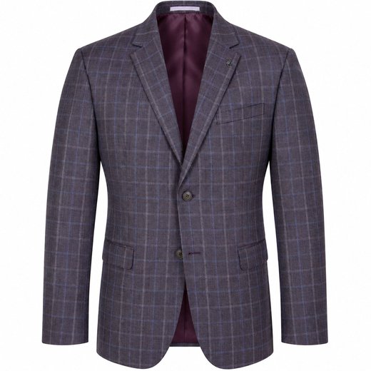 Ayden Windowpane Check Wool Dress Jacket-new-Fifth Avenue Menswear