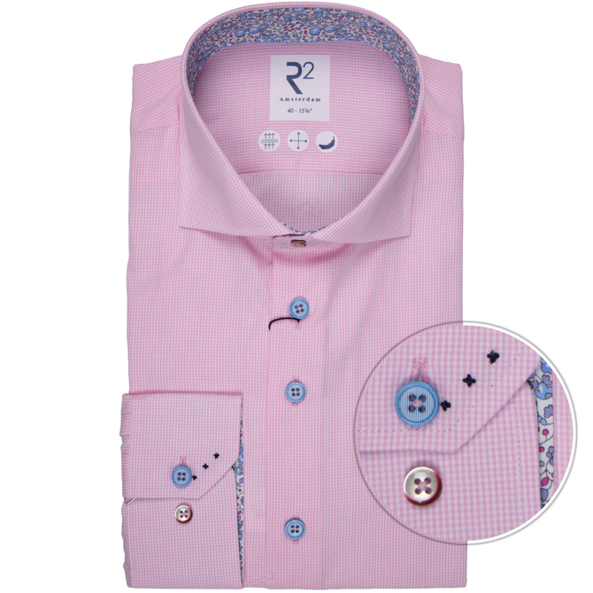 Luxury Micro Gingham Check Dress Shirt