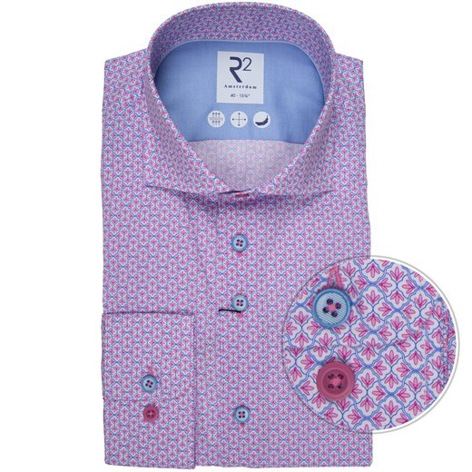 Geometric Print Cotton Dress Shirt-new-Fifth Avenue Menswear