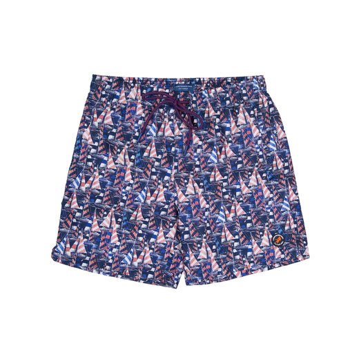 Sailing Boats Print Swim Shorts-new-Fifth Avenue Menswear