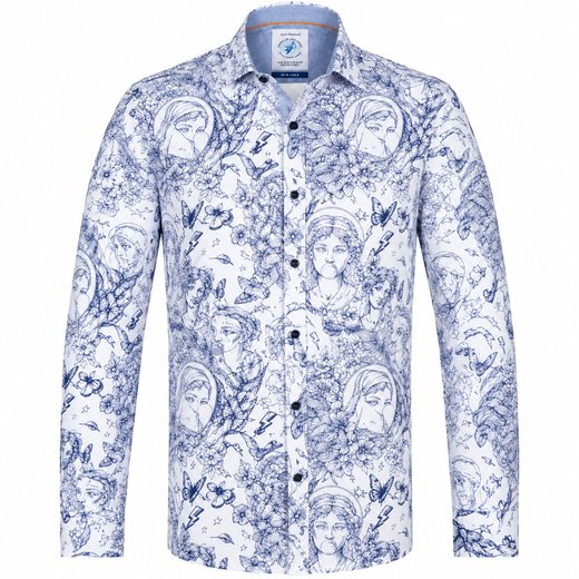 Fredding Colour-in Print Shirt + Marker Pens-new-Fifth Avenue Menswear