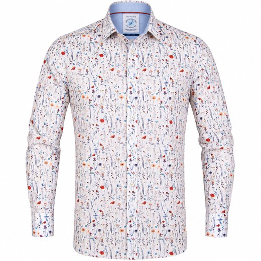 Wild Flowers Print Stretch Cotton Shirt-new-Fifth Avenue Menswear