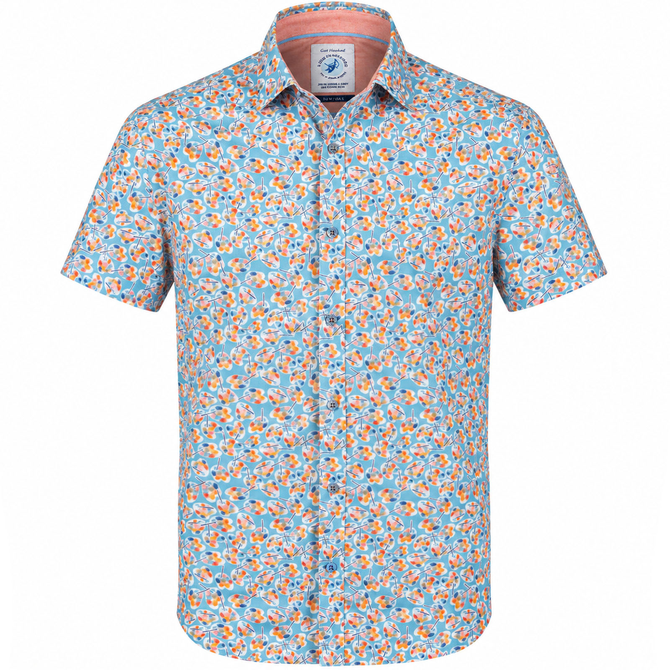 Palettes Print Stretch Cotton Shirt