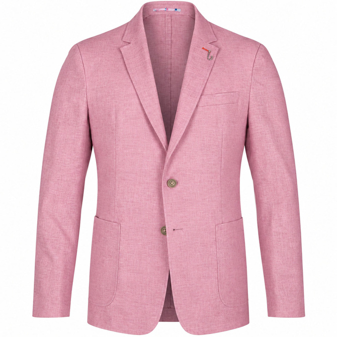Linen Blend Unstructured Blazer