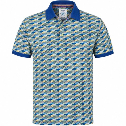 Graphic Fish Print Pique Polo-new-Fifth Avenue Menswear