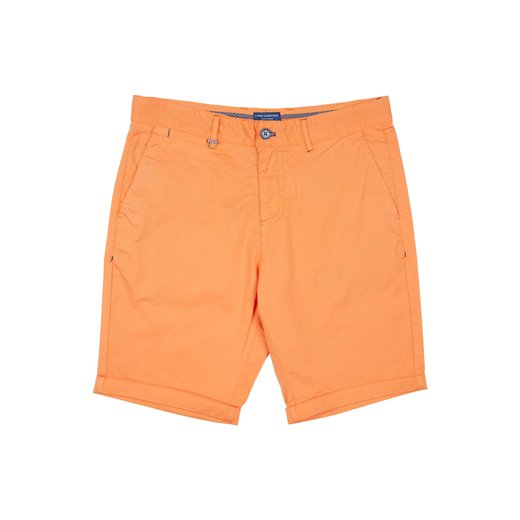 Bright Peached Twill Stretch Cotton Shorts-new-Fifth Avenue Menswear