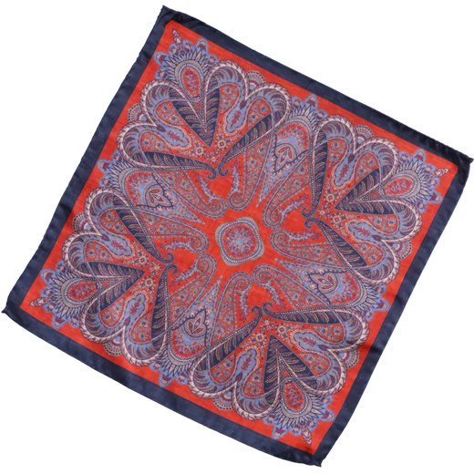 Paisley Floral Print Silk Pocket Square-accessories-Fifth Avenue Menswear