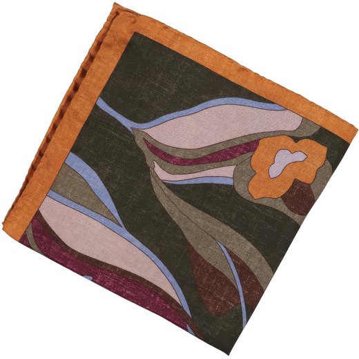 Big Floral Print Silk Pocket Square-accessories-Fifth Avenue Menswear