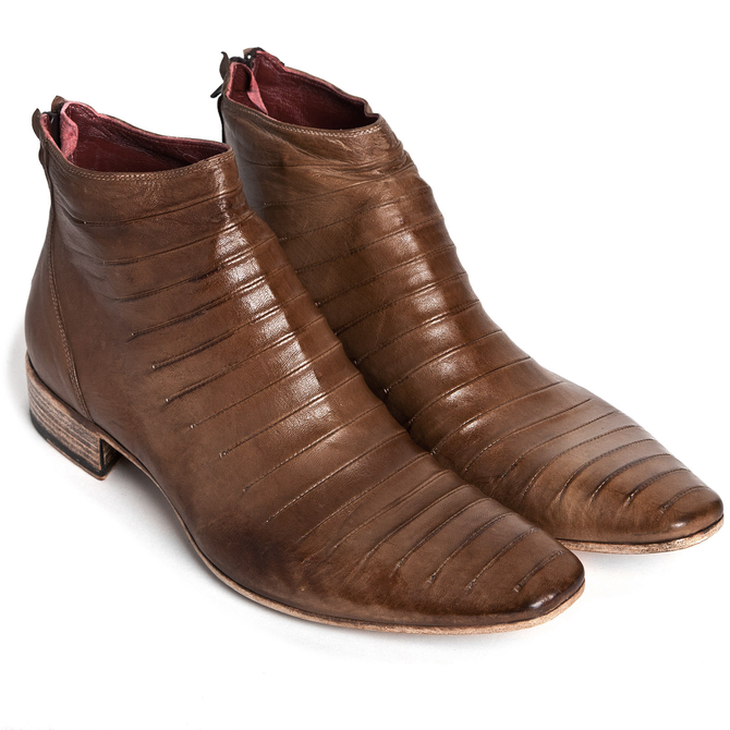 Canguro Tan Zip-up Boot