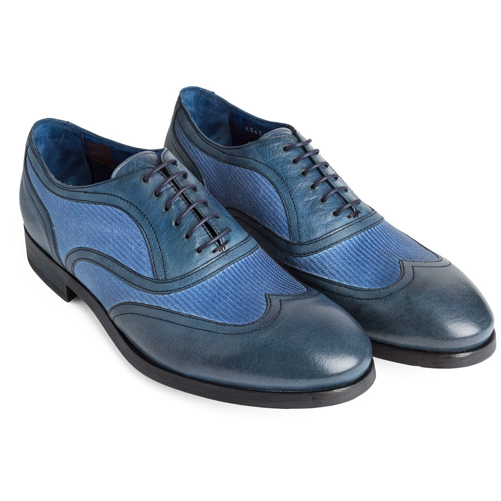 two tone wing tip shoes