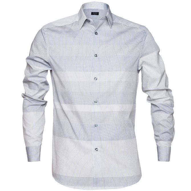 Offset Check Print Shirt