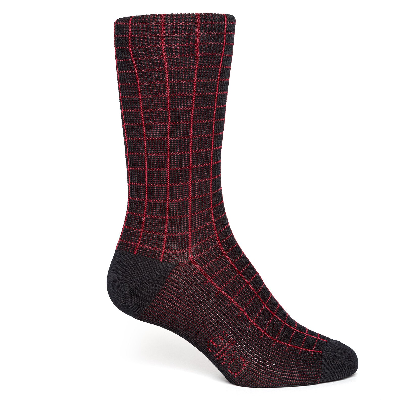 Cotton Blend Grid Socks - ELKA STOCK : On Sale : Fifth Avenue Menswear
